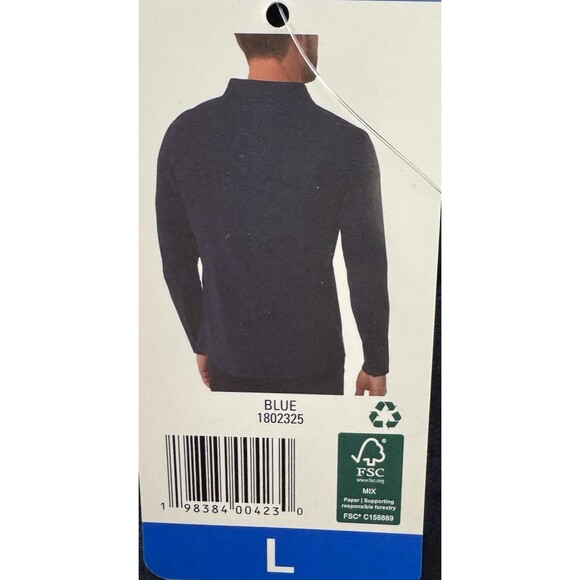 32 Degrees Heat Mens Large Blue Long Sleeve Button-Up Shirt Top Casual Dressy Lg - Picture 9 of 9